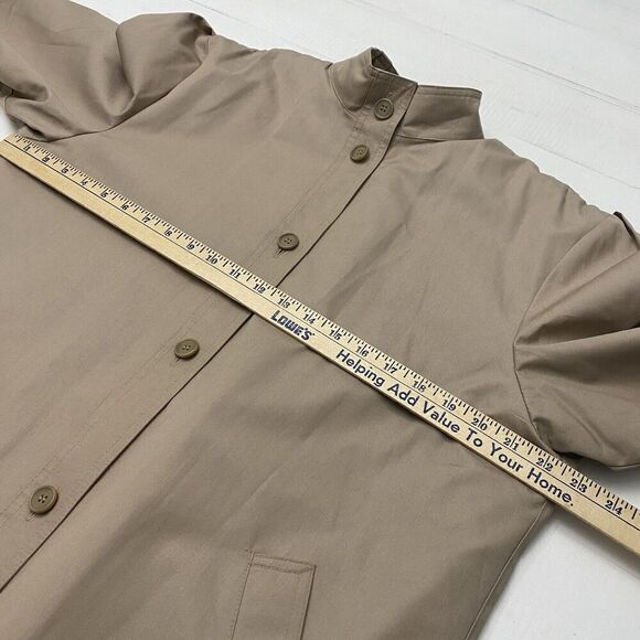 Vtg London Fog Women Trench Coat Faux Fur Lined Khaki Tan Size 10 - Picture 5 of 14